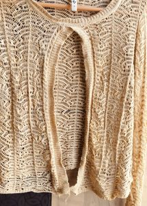 Boho Crochet Knit Cardigan