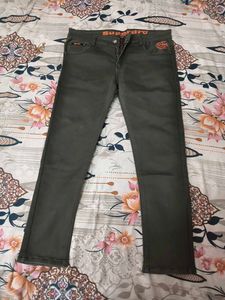 Men's Casual Olive Green Jeans