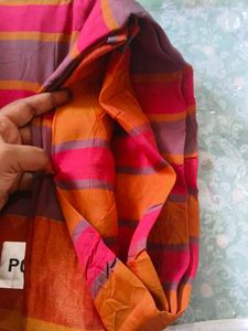 Vibrant Striped Saree