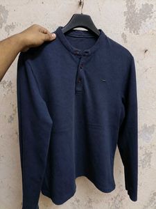 Korean Y2K knit Henley shirt