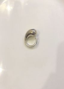New Minimalist Silver Bean Ring