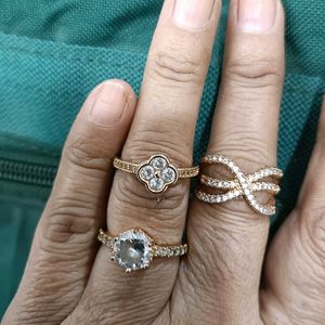 Gold Tone Ring Set