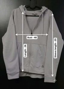 🎀🍀Reebok_Lavender Quilted Zip-Up Hoodie🍀🎀