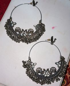 Boho Peacock Jhumka Earrings