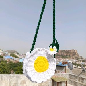 Crochet Daisy Flower sling bag 🌻🧶🎁
