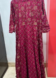 Beautiful Pink Floral Kurta Set with dupatta