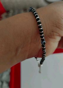Silver Blackbeads Evil Eye Braclet