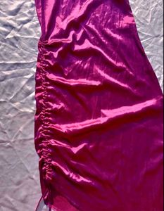 Brand New (Urbanic) Satin Ruched Cowl Neck Dress