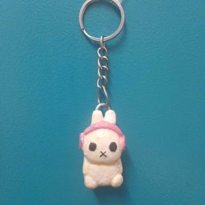 Miffy With Headphone Keychain
