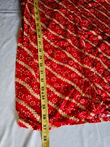 Vibrant Red Bandhani Print Kurta