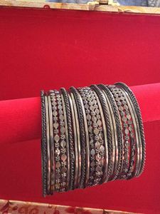 25pcs Set of Traditional Oxidized Bangles