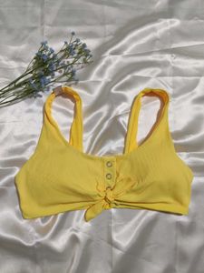 Bright Yellow Bikini Top