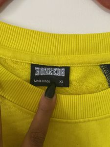 Yellow &amp; Navy "RAW POWER" Graphic Sweatshirt