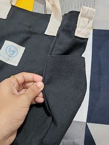 Black Canvas Tote Bag