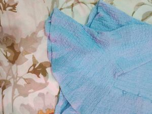 Stylish Blue Long Sleeve Top