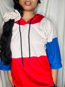 Stylish Color Block Hoodie