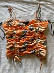 Forever 21 Tie-Dye Ruched Cami Top
