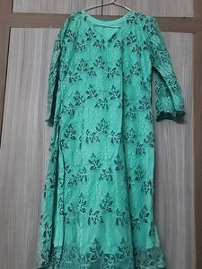A Line Net Kurta