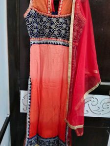 Vibrant Striped Kurta Set with Dupatta