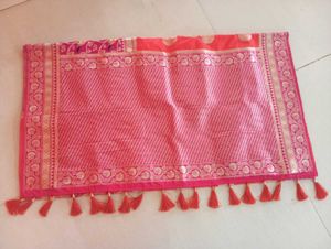 Elegant Orange Banarasi Saree
