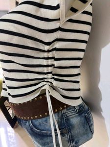 Striped Ribbed Knit Top❤️