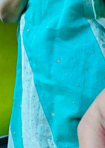 Stylish Sea Green Ethnic saree
