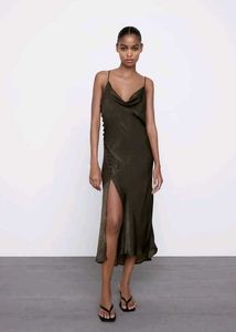 New Zara Satin Camisole Dress