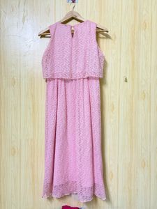 Rio Pink Lace Tiered Dress