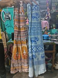 Wrap Around Pure Cotton Long Skirt