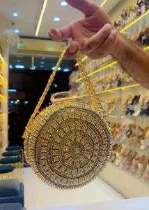 Exquisite Embellished Round Clutch Bag