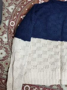 Blue &amp; White Knit Sweater