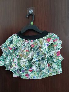 Boho Floral Ruffle Skirt