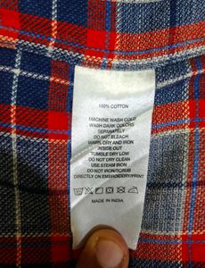 ColorPlus Men's Checked Casual Shirt Large Size