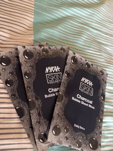Nykaa Skin Secrets Charcoal Bubble Sheet Masks