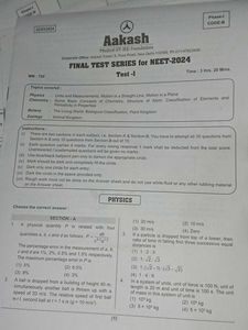 20 Final Test Series for NEET