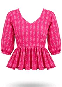 V-Neck Peplum Top