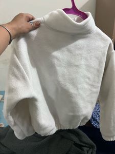 Cozy White Fleece Pullover