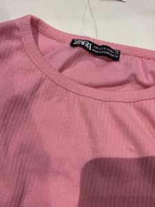 Cute Pink Ribbed Tank Top