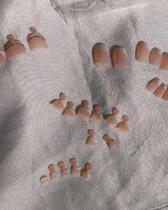 French Nails Tips For Foot&amp;Hand (8 Nail Rhinestone