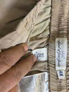 Pants Beige Casual Drawstring