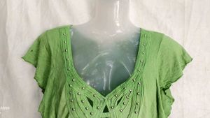 Y2K fluorescent green top