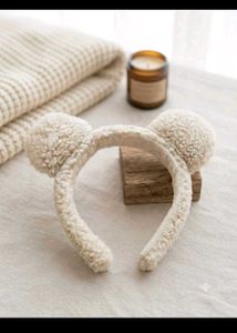 Fuzzy Teddy Bear Ear Headband 5 hair band only for
