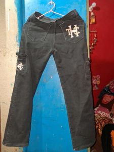 boys Stylish Black Cargo Jeans