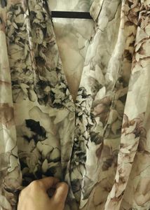 Elegant Floral Print Wrap Blouse