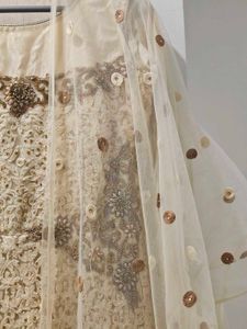 Cream stunning hand puffy gown