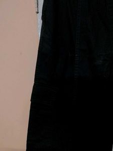 Black Wide Leg Cargo Pants
