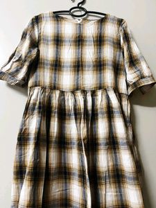 Checked Midi Dress