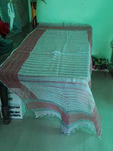 Red &amp; White Patterned Scarf