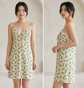 🥰💵Cute Pineapple Print Mini Dress