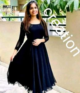 BLACK ANARKALI KURTI ..